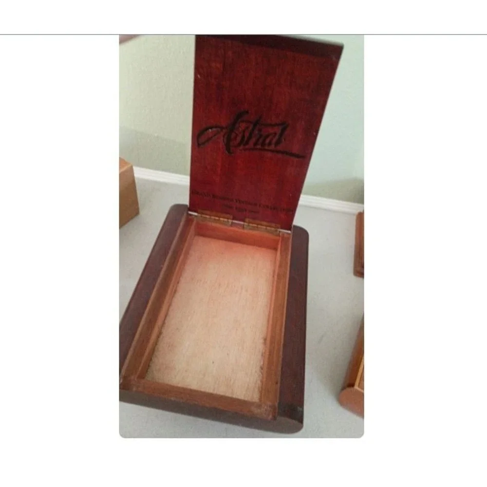 Lot of 6 Empty Wooden Cigar Boxes